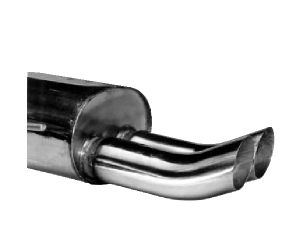 Silencieux AR avec sortie DTM double OO diamètre 76mm - 443.94 HT