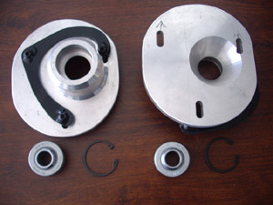 Crapotines Alu sur rotules + ou - 2,50° carrossage - 2 x 380.02 HT - 760.04 HT