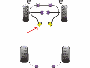 Jeu de 2 silentblocs tirant de bras AV * - 65.01 HT 