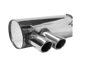 Silencieux AR sortie OO diamètre 76mm à lèvres découpé à 20° - 435.03 HT