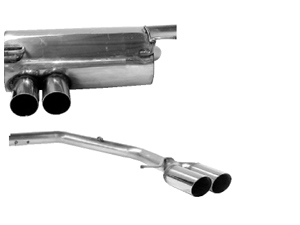 Silencieux AR sortie OO diamètre 76mm découpé à 20° avec tuyau AR sortie OO Gauche - 659.70 HT