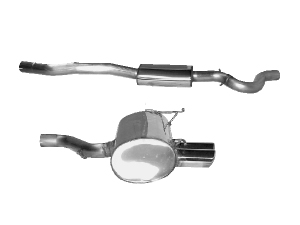 LIGNE COMPLETE : silencieux AV + silencieux AR double sortie gauche au choix (avec nécessaire de montage)- 656.35 HT