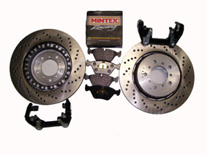 Kit disques de frein AV (diamètre 345/28) avec supports étrier et jeu de plaquettes - 1637.00 HT