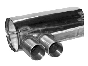 Silencieux AR double sortie OO diamètre 85 mm 100 % Inox - 567.73 HT