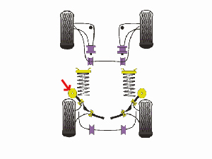 Jeu de 2 silentblocs de traverse AR Renforcés - 111.66 HT 