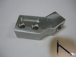 Main de support de tirant de chasse en alu = 2 x 148 HT - 296.00 HT