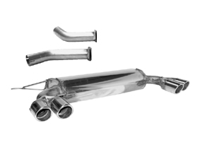 Ensemble de tubes + silencieux AR avec sortie double OO diamètre 76 droite et gauche à lèvre, découpé à 20° (avec nécessaire de montage)- 743.31 HT